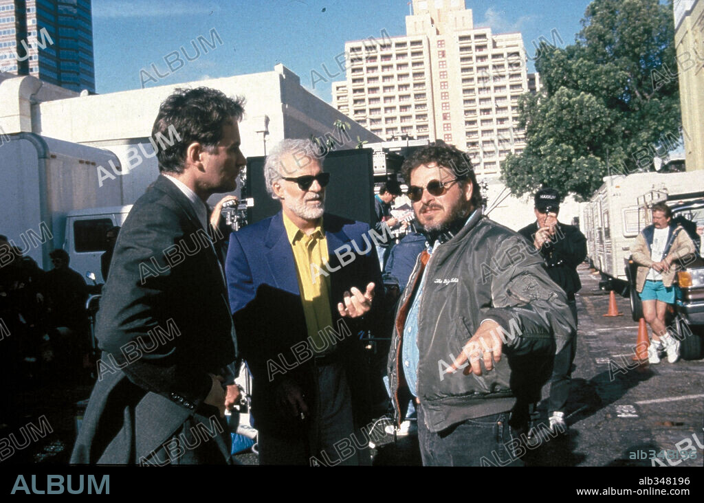 KEVIN KLINE, LAWRENCE KASDAN y STEVE MARTIN en GRAND CANYON, 1991, dirigida por LAWRENCE KASDAN. Copyright 20TH CENTURY FOX.