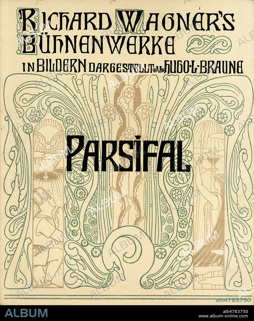 Parsifal, opera de Richard WAGNER (1813-1883). Illustration par Hugo L. BRAUNE pour une lithographie vers 1900 publiee en recueil sous le nom 'Richard Wagners Buhnenwerke in Bildern dargestellt'. Credit : Collection IM/KHARBINE-TAPABOR.