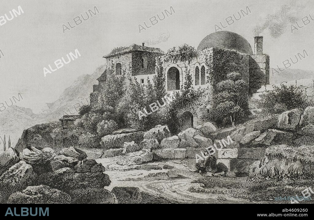 Ottoman Empire. Brousse Castle. Engraving by Lemaitre, Vormser and Lepetit. Historia de Turquia, by Joseph Marie Jouannin (1783-1844) and Jules Van Gaver, 1840.