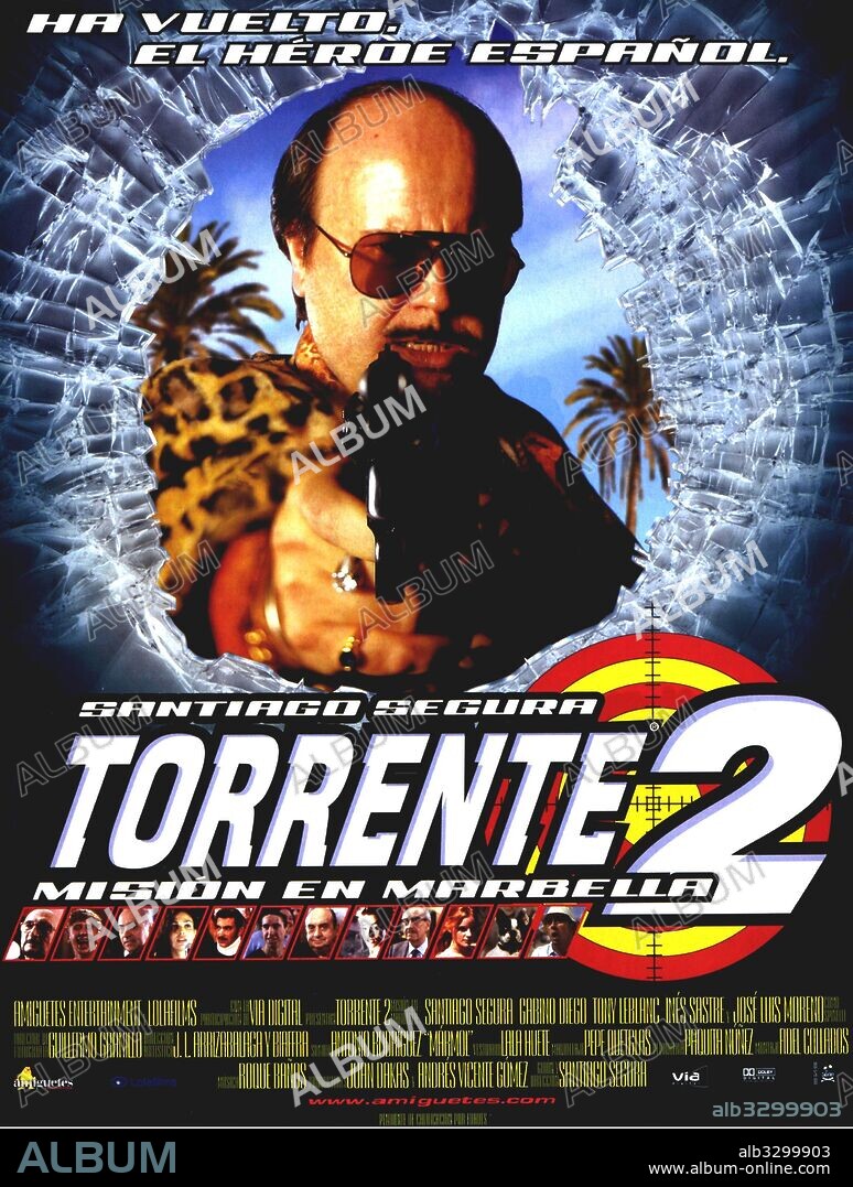 Poster de TORRENTE 2: MISIÓN EN MARBELLA, 2001, dirigida por SANTIAGO SEGURA. Copyright AMIGUETES ENTERTAINMENT/LOLA FILMS.