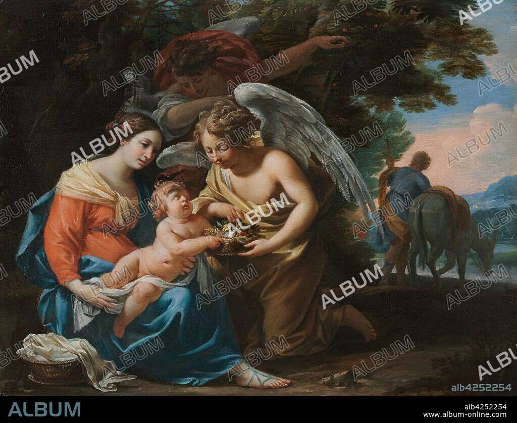 Rest on the Flight into Egypt, c. 1640. Charles Poërson (French, 1609-1667). Oil on wood; framed: 57.5 x 67.5 x 6.5 cm (22 5/8 x 26 9/16 x 2 9/16 in.); unframed: 35.5 x 45.9 cm (14 x 18 1/16 in.).