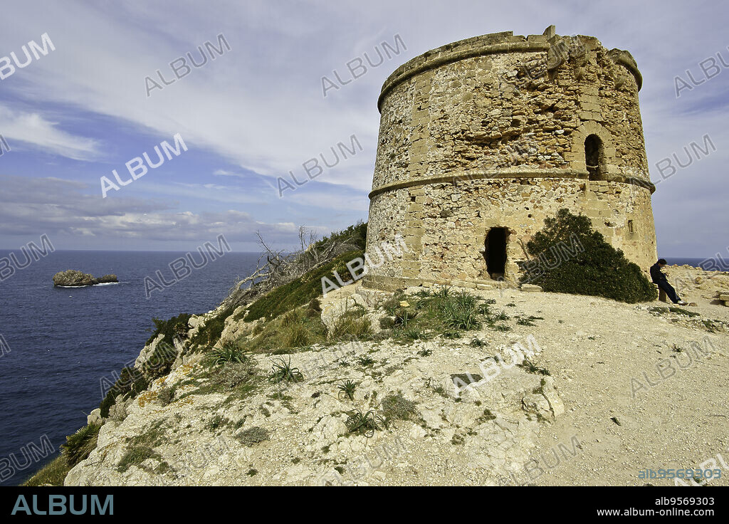 Torre de d'Aubarca, año 1751.Península de Llevant.Arta.Mallorca.Islas Baleares. España.