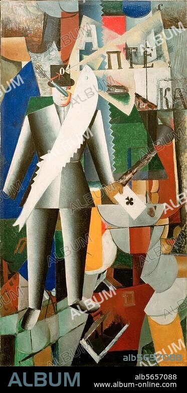 KASIMIR MALEVICH. Malevich, Kasimir 1879-1935. "Aviator", 1914. Oil on canvas, 125 × 65cm. St Petersburg, Russian State Museum.