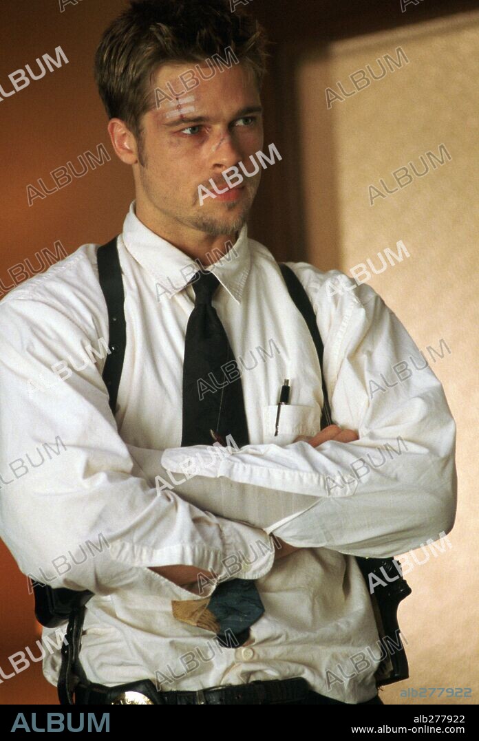 BRAD PITT en SEVEN, 1995, dirigida por DAVID FINCHER. Copyright NEW LINE CINEMA.