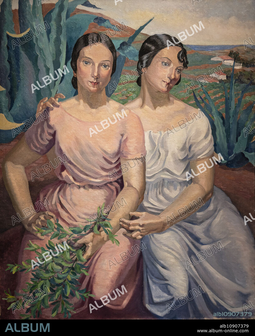 Lola Anglada, The Bouquet, 1925 ,oil on canvas, Fondo historico de la Diputacion, Barcelona.