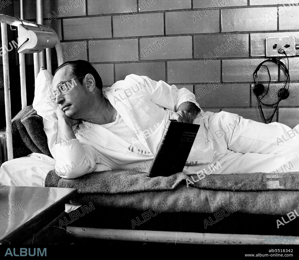 Leopold in his quarter in Statesville prison hospital. A petition to have his application for parole reheard was refused last March. July 13, 1955. (Photo by Harry).