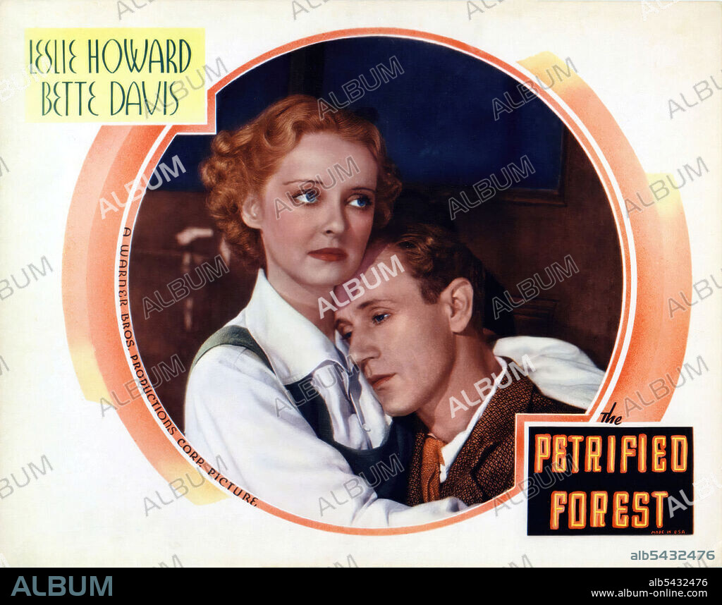 BETTE DAVIS and LESLIE HOWARD in THE PETRIFIED FOREST, 1936, directed by ARCHIE MAYO. Copyright WARNER BROTHERS.