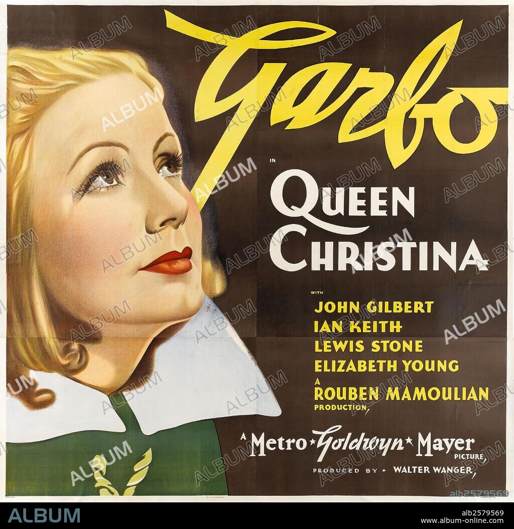 Poster de LA REINA CRISTINA DE SUECIA, 1933 (QUEEN CHRISTINA), dirigida por ROUBEN MAMOULIAN. Copyright M.G.M.