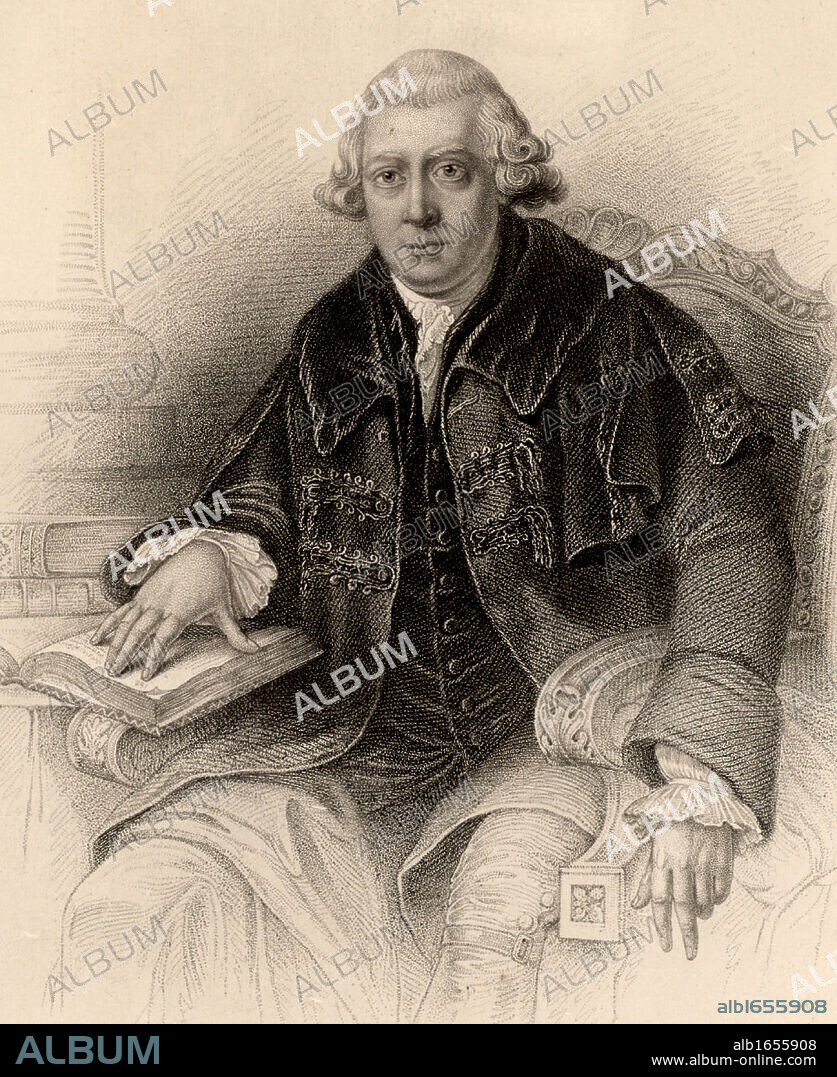 John Gregory (1724-1773) Scottish physician. Professor of philosophy at Aberdeen University (1746-1749) Professor of Medicine at Edinburgh University (1766-1773) and Physician to His Majesty in Scotland.  Engraving from A Biographical Dictionary of Eminent Scotsmen by Thomas Thomson (1870).