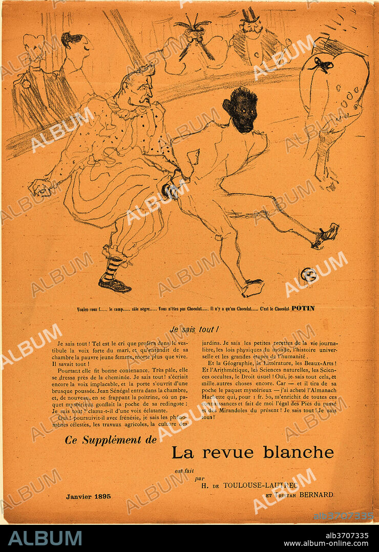 HENRI DE TOULOUSE-LAUTREC. Footit and Chocolat (Footit et Chocolat) [left recto]. Dated: 1895. Medium: lithograph.