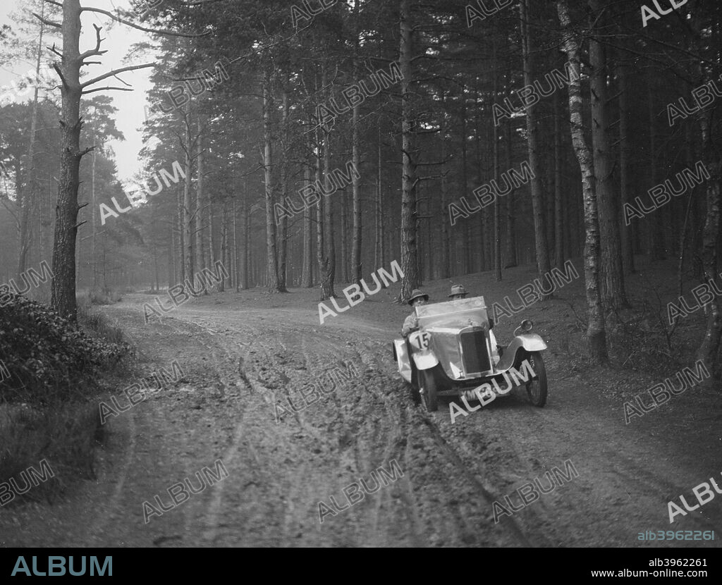 Eric-Longden 11 hp Vehicle Reg. No.  XM6096.  Event Entry No: 15. Driver: Eric Longden Finished: 22nd overall, 4th in class. Place: Oxshott Woods, Surrey. J.C.C. General Efficiency Trial. Date: 17/03/1923.