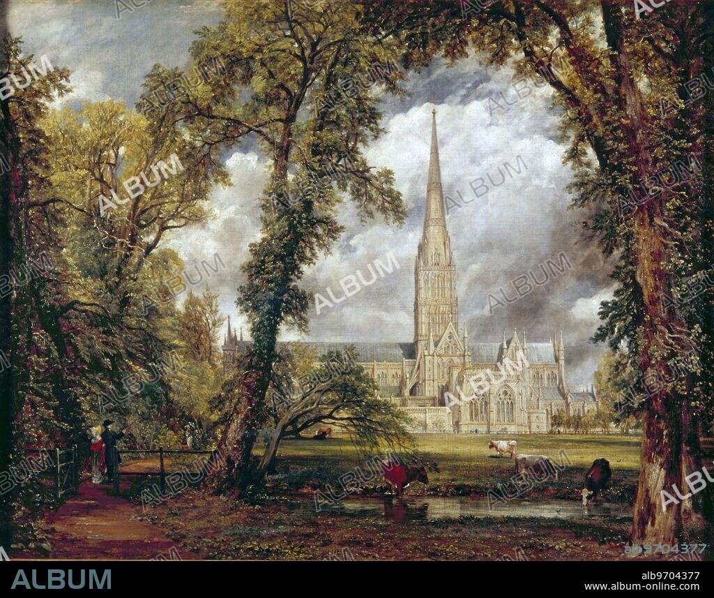 Salisbury Cathedral by John Constable - Victoria and Albert Museum, London - . John Constable (June 11, 1776 - March 31, 1837) was a British artist. He was born in East Bergholt, a village on the River Stour in Suffolk, England.. Constable is known for his landscape paintings, though he only sold 20 paintings in England during his lifetime and was not elected to the Royal Academy until he was 52, just 8 years before his death. At the time, his work was appreciated more in France - Â©Topham.
