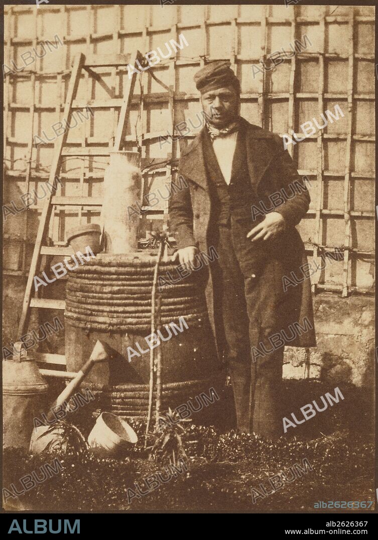 Self-Portrait in the Garden, Hippolyte Bayard, French, 1801 - 1887; Paris neighbourhood, France, Europe; 1847; Salted paper print; Image: 16.5 x 12.3 cm (6 1/2 x 4 13/16 in.), Sheet: 17.1 x 12.5 cm (6 3/4 x 4 15/16 in.).