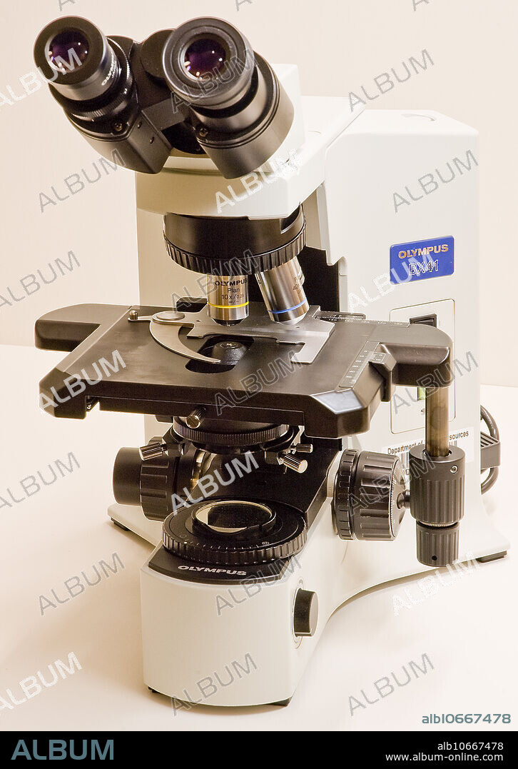 The compound light microscope is one which uses light to transmit an image to the eye and has more than one lens. Early microscopes were called 'simple' because they only had one lens. They also had limitations on the amount of magnification they could produce. Simple light microscopes of the past could magnify an object to 266X, whereas modern compound light microscopes, under optimal conditions, can magnify an object from 1000X to 2000X (times) the specimen's original diameter. On a typical compound optical microscope, there are three objective lenses: a scanning lens (4x), a low power lens (10x), and a high power lens (ranging from 20 to 100x). Some microscopes have a fourth objective lens, called an oil immersion lens. To use this lens, a drop of immersion oil is placed on top of the cover slip, and the lens is very carefully lowered until the front objective element is immersed in the oil film. Such immersion lenses are designed so that the refractive index of the oil and of the cover slip are closely matched so that the light is transmitted from the specimen to the outer face of the objective lens with minimal refraction. An oil immersion lens usually has a magnification of 50 to 100x. The actual power or magnification of an optical microscope is the product of the powers of the ocular (eyepiece), usually about 10x, and the objective lens being used.
