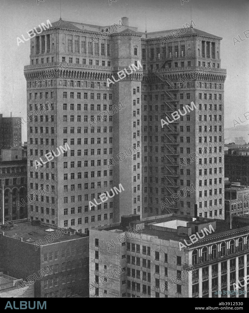 The Standard Oil Building, San Francisco, California, 1924. Designed by George W Kelham for the Standard Oil Company, this skyscraper was completed in 1922. It was the tallest building in San Francisco until 1925. The building is today known as 225 Bush Street. From The Architectural Forum Volume XLI. [Rogers and Manson, New York, 1924].