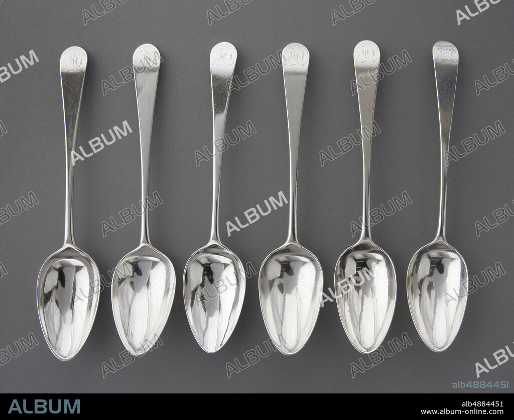 Daniel van Voorhis, American, 17511824, Set of Six Tablespoons, 179095, Silver, Overall: 9 in. (22.9 cm).