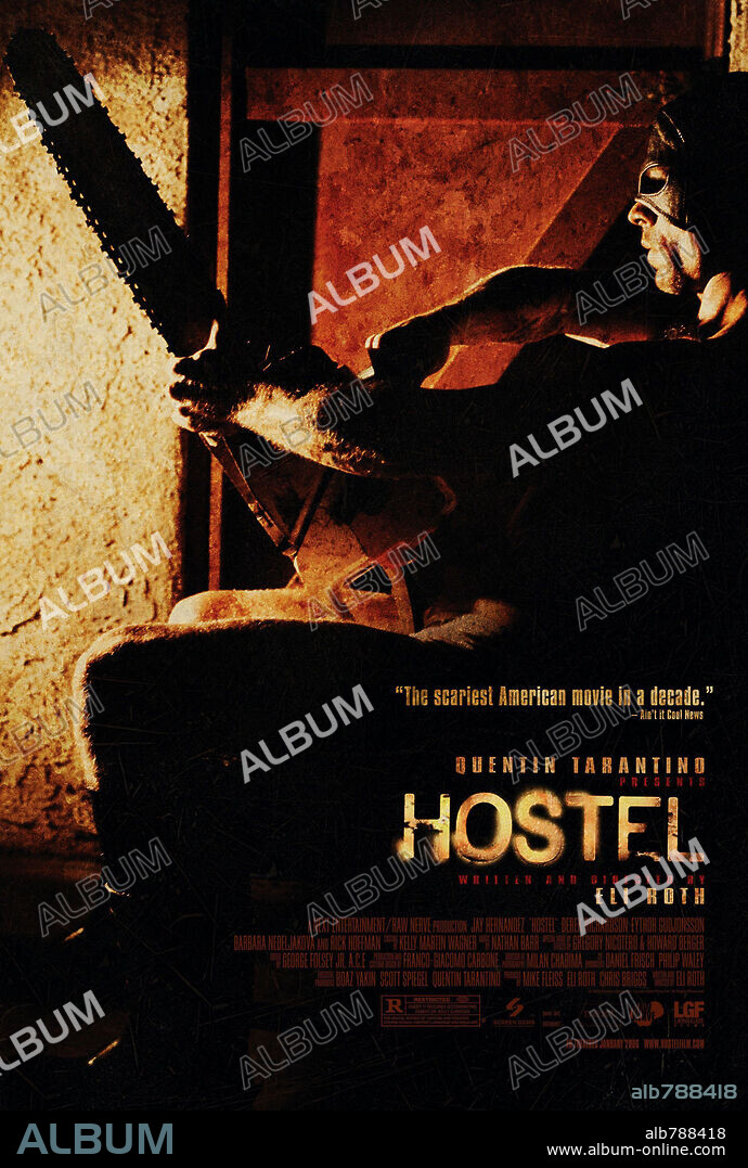 Poster de HOSTEL, 2005, dirigida por ELI ROTH. Copyright LIONS GATE FILMS.
