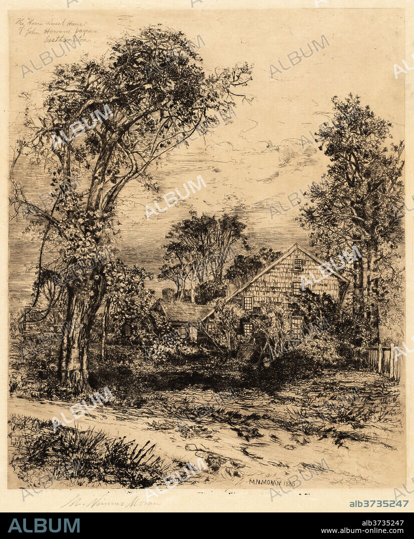 MARY NIMMO MORAN. Home, Sweet Home. Dated: 1885. Dimensions: plate: 40.3 x 33 cm (15 7/8 x 13 in.)  sheet: 44.5 x 35.6 cm (17 1/2 x 14 in.). Medium: etching and drypoint in black on wove paper.