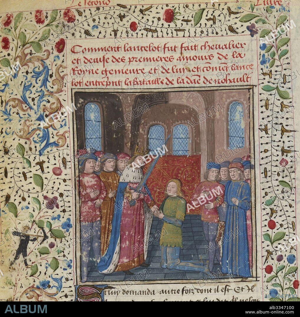 ÉVRARD D'ESPINQUES. The Investiture of the Knight. From: Lancelot du Lac.