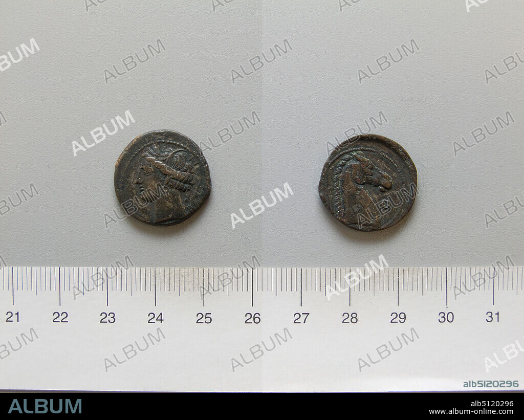 Mint: Carthage, Shekel from Carthage, 241146 B.C., Bronze, 5.08 g, 12:00, 20.3 mm, Made in Carthage, Zeugitana, Punic, 3rd2nd century B.C., Numismatics.