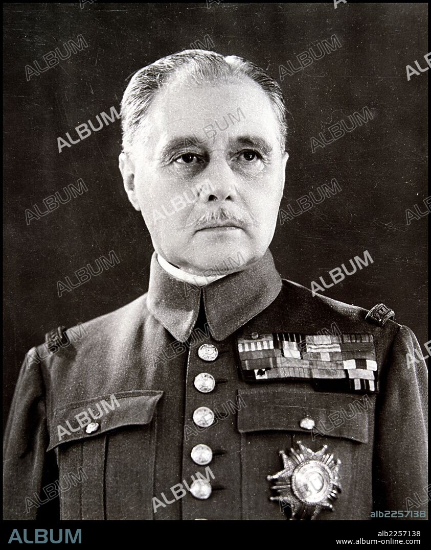 GAMELIN, MAURICE GUSTAVE. GENERAL FRANCES. 1872-1958. PARTICIPO EN LA 1 Y 2 GUERRA MUNDIAL. REPRODUCCION FOTO.