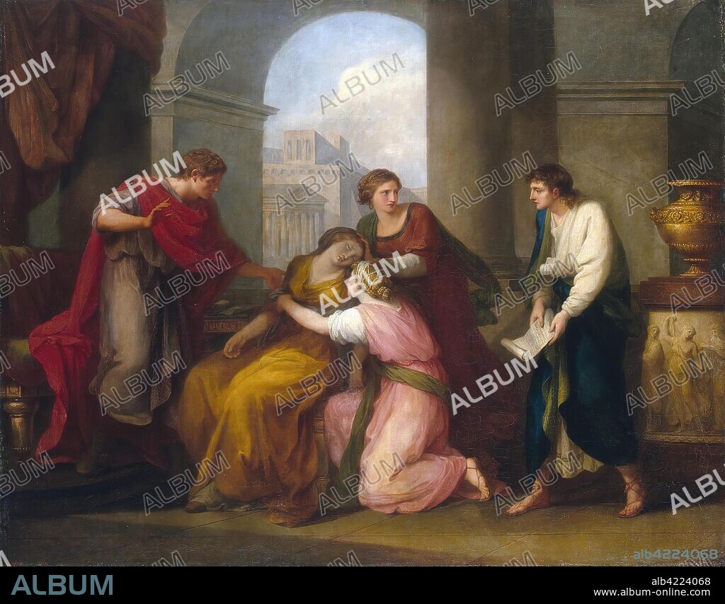 ANGELICA MARIA ANNA CATHARINA KAUFFMANN. 'Virgil reading the ''Aeneid'' to Augustus and Octavia'. Germany, 1788. Dimensions: 123x159 cm.