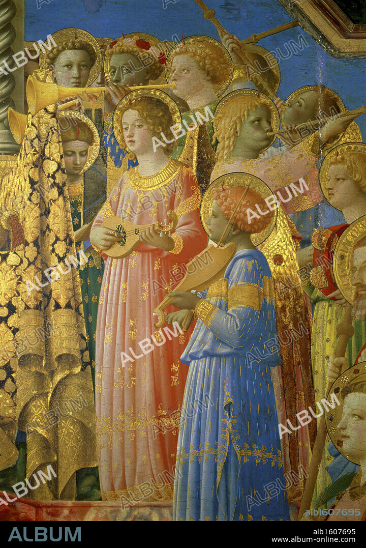 The Coronation of the Virgin - Detail   Fra Angelico (ca. 1400-1455/Italian)   Oil on Wood   Musee du Louvre, Paris.