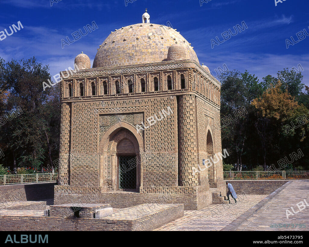 Isma'il ibn Ahmad (Abu Ibrahim Ismail ibn Ahmad, d. November 907) also referred to as, 'Amir Adil' (the Just Commander) was the Persian Samanid amir of Transoxiana (892-907) and Khorasan (900-907). His reign saw the emergence of the Samanids as a powerful force. He was the son of Ahmad ibn Asad and a descendant of Saman Khuda, the founder of the Samanid dynasty who renounced Zoroastrianism and embraced Islam. Ismail is considered the father of the Tajik nation. Bukhara was founded in 500 BCE in the area now called the Ark. However, the Bukhara oasis had been inhabitated long before. The city has been one of the main centres of Persian civilization from its early days in 6th century BCE. From the 6th century CE, Turkic speakers gradually moved in. Bukhara's architecture and archaeological sites form one of the pillars of Central Asian history and art. The region of Bukhara was for a long period a part of the Persian Empire. The origin of its inhabitants goes back to the period of Aryan immigration into the region.