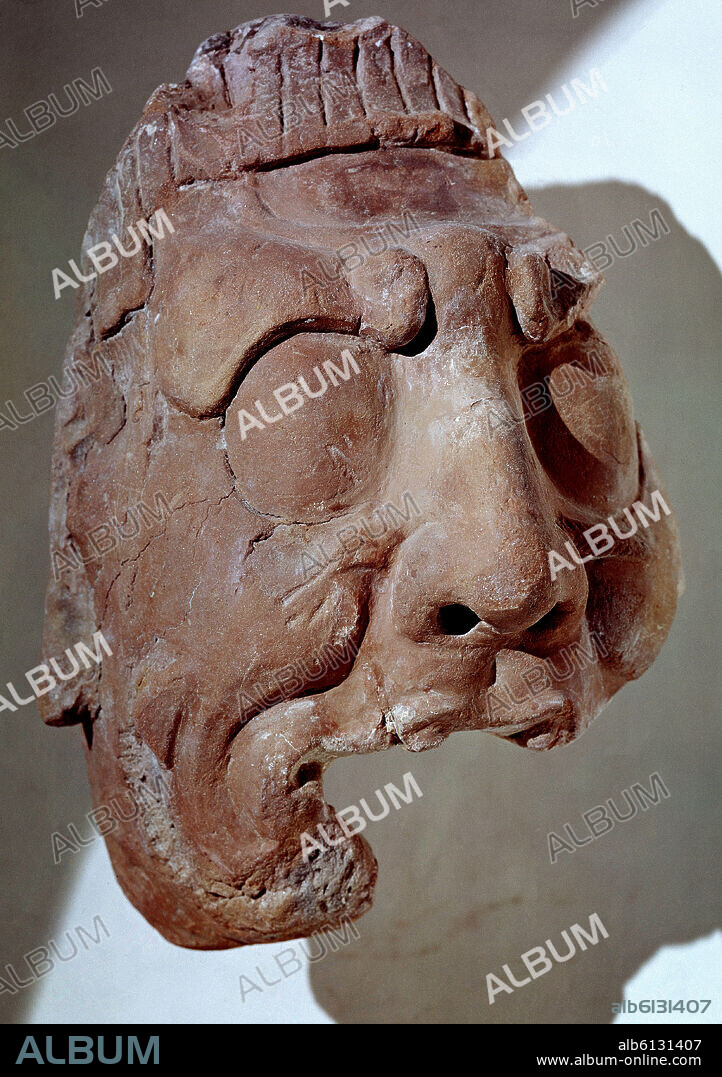 CABEZA HUMANA PRECOLOMBINA CULTURA MAYA.