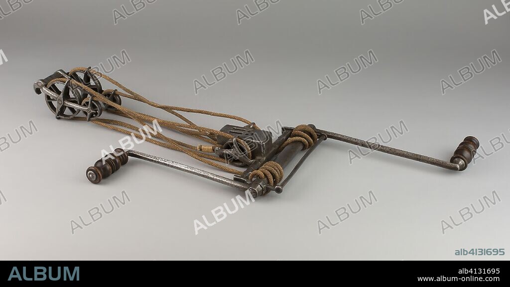 Windlass [pictured on crossbow]. French. Date 14501600. Dimensions L