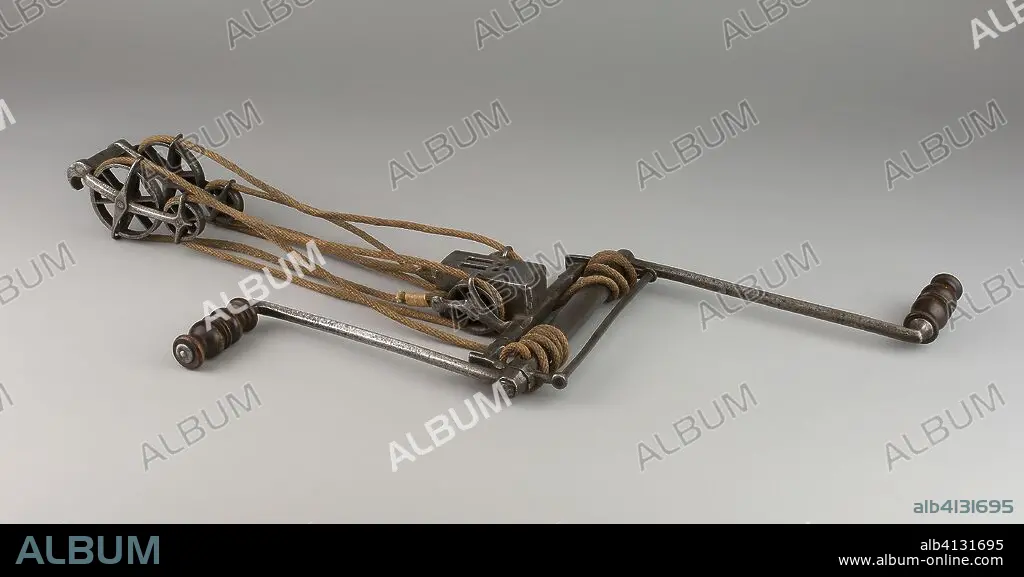 Windlass [pictured on crossbow]. French. Date 14501600. Dimensions L