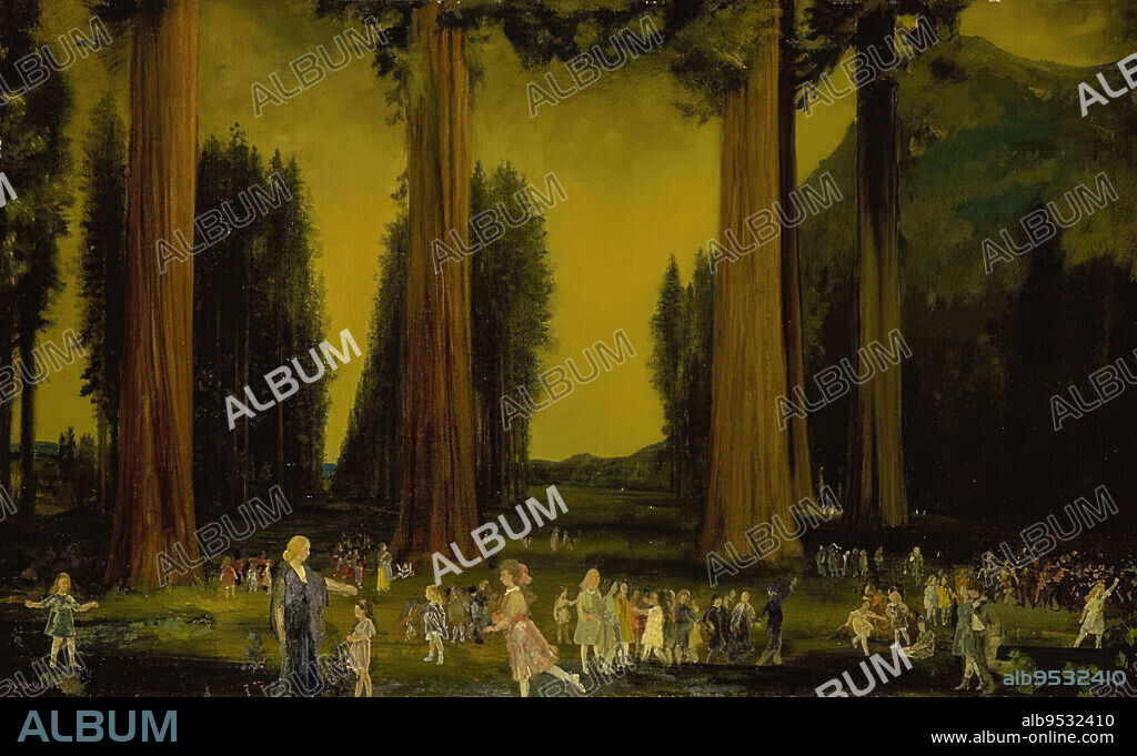 ARTHUR BOWEN DAVIES. Hosanna of the Mountains. oil on canvas. Date: (1905).