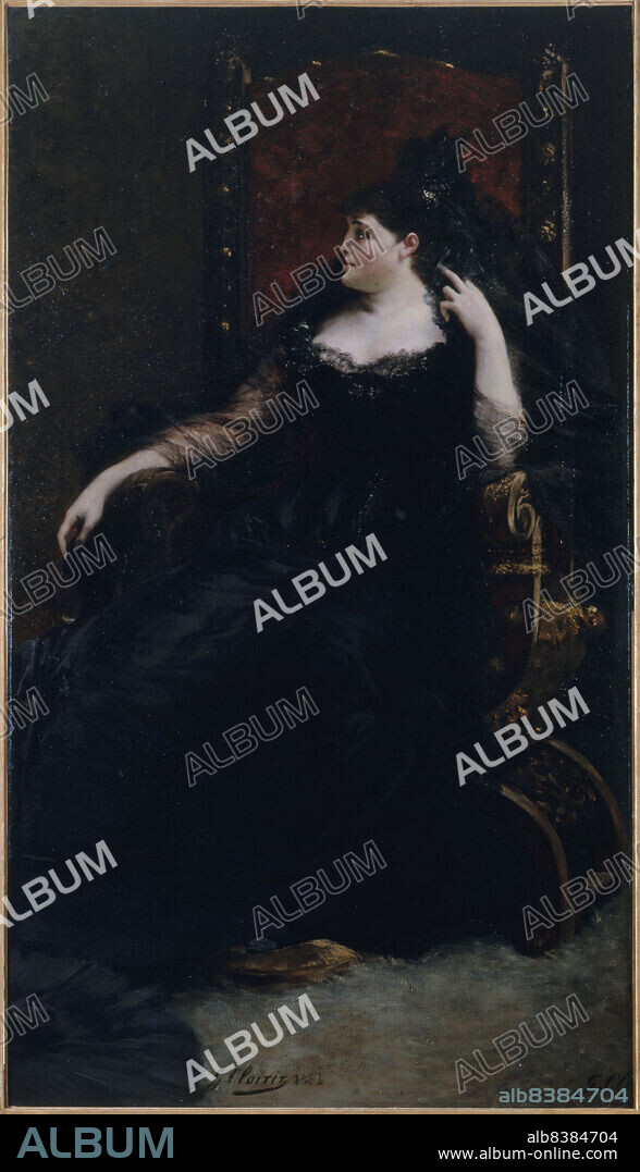 GEORGES JULES VICTOR CLAIRIN. Portrait de -Gabrielle Krauss (1842-1906), chanteuse, 1883.