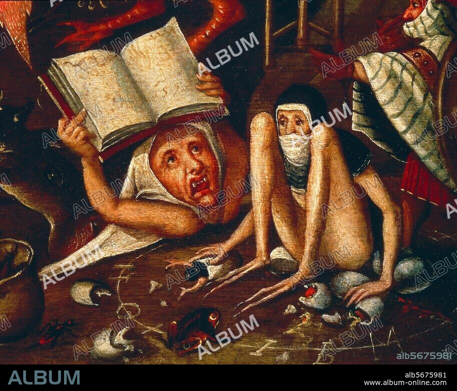 Monogrammist JS. (nach Hieronymus Bosch?). "Die Hölle". Ausschnitt. Gemälde. Venedig, Dogenpalast.