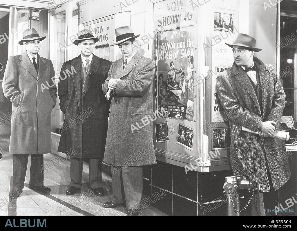 DANA ANDREWS and SAM LEVENE in BOOMERANG, 1947, directed by ELIA KAZAN. Copyright 20TH CENTURY FOX.