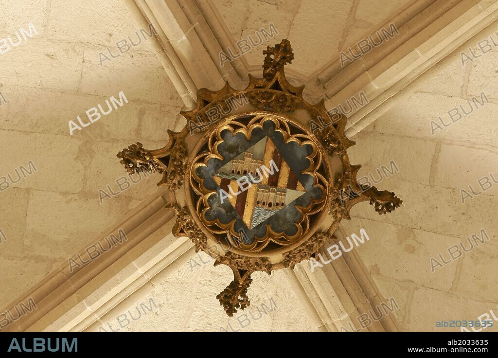Escudo heraldico.La Llotja , siglo XV.Palma.Mallorca.Islas Baleares. España.