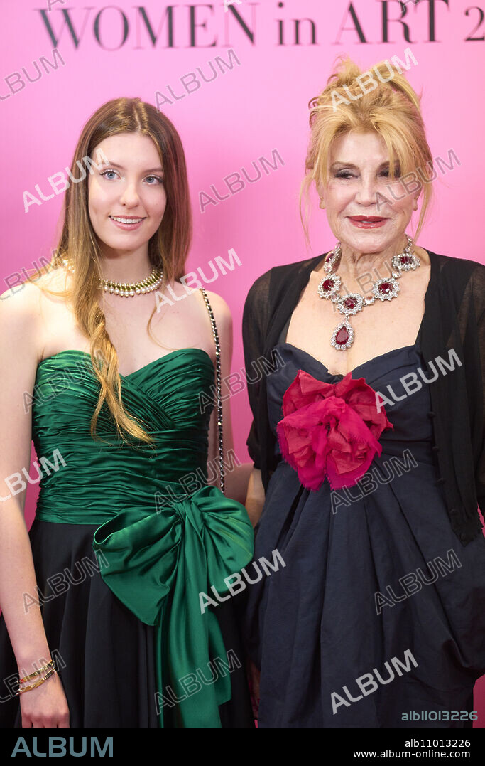 Carmen Thyssen, Maria del Carmen Cervera attends 'Woman in Art' Bazaar award at Thyssen-Bornemisza Museum on May 20, 2024 in Madrid, Spain.