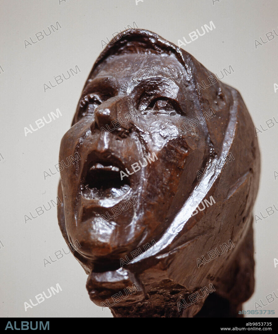 JULI GONZALEZ. Juli González / 'Cabeza de Montserrat gritando', c. 1942, Bronce. Museu Nacional D'Art de Catalunya MNAC.