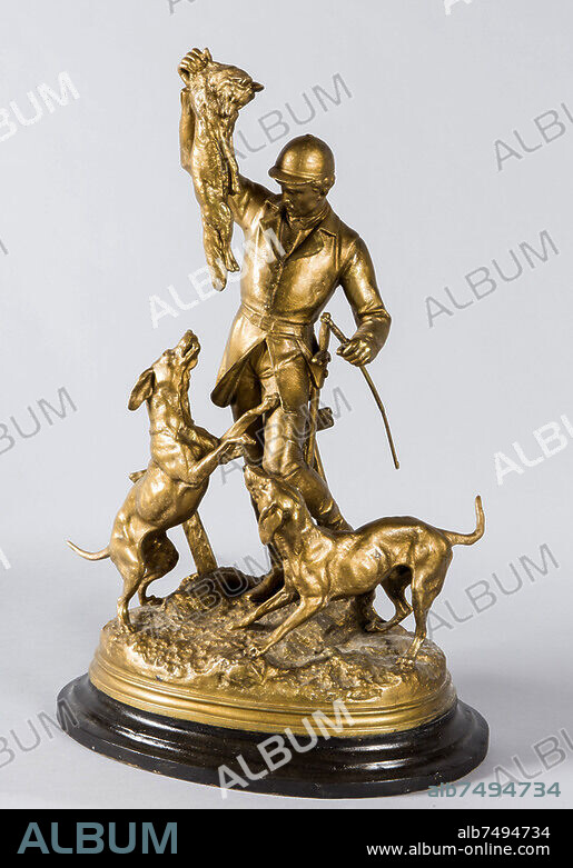 Anonyme / Art français
Le piqueux montrant le renard au chien
Bronze doré verni
Fin du 19 ème siècle
Collection particulière.