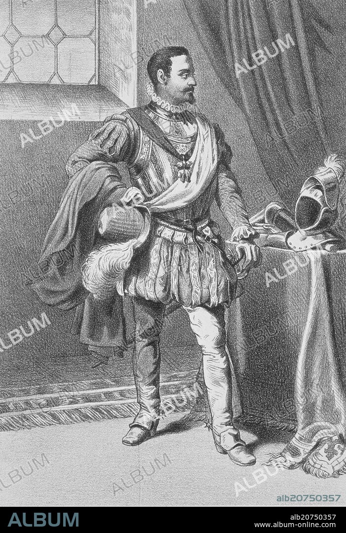 RETRATO DE JUAN DE AUSTRIA - 1545/1578 - HERMANO DE FELIPE II E HIJO DE CARLOS V.