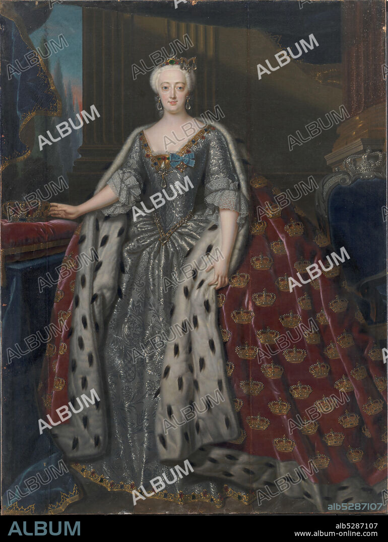 ANDREAS MØLLER. Sophie Magdalene of Brandenburg-Kulmbach (1700-1770), queen of Denmark and Norway.