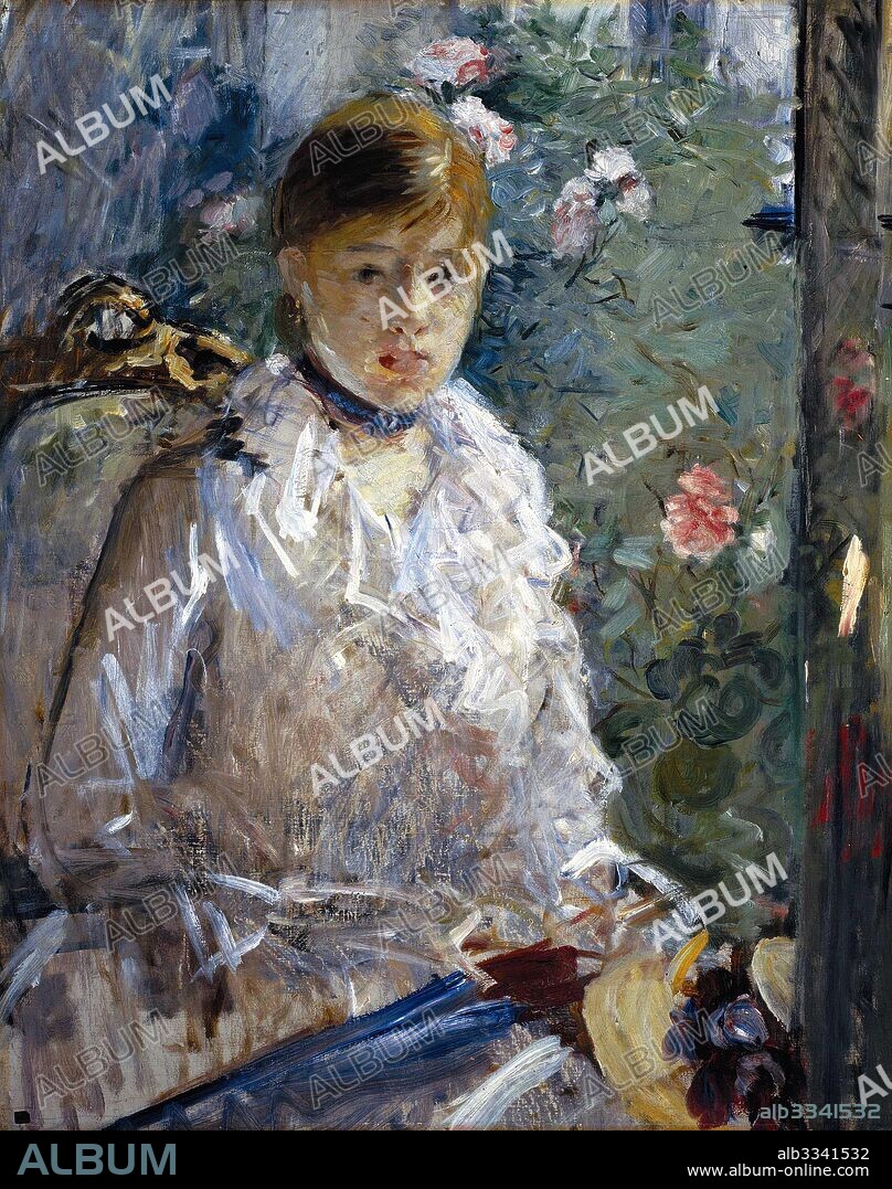 BERTHE MORISOT. Young Woman at a Window or The Summer.