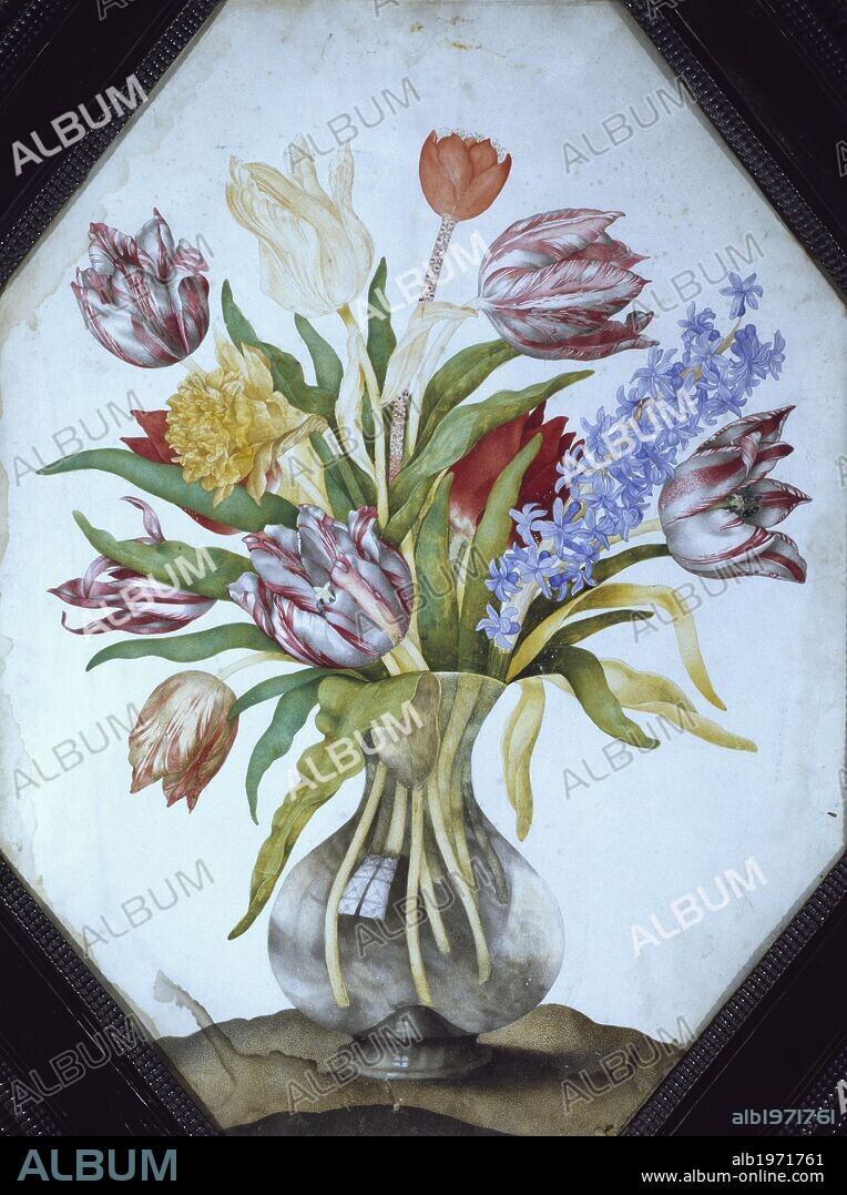 Vase of flowers, by Giovanna Garzoni (1600-1670).
