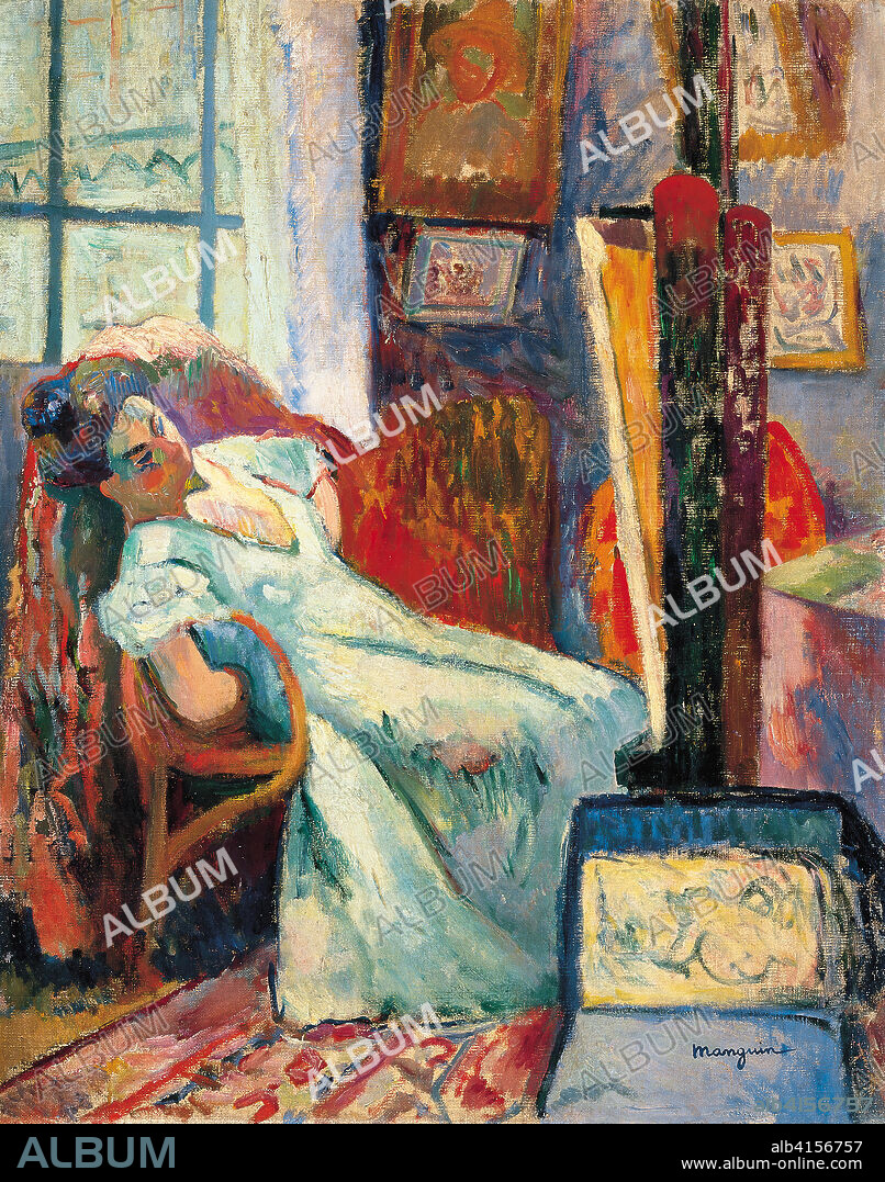 HENRI CHARLES MANGUIN. Henri Manguin (París, 1874-Saint-Tropez, 1949). Model at Rest (1905). Oil on canvas. 80.7 x 65.7 cm.