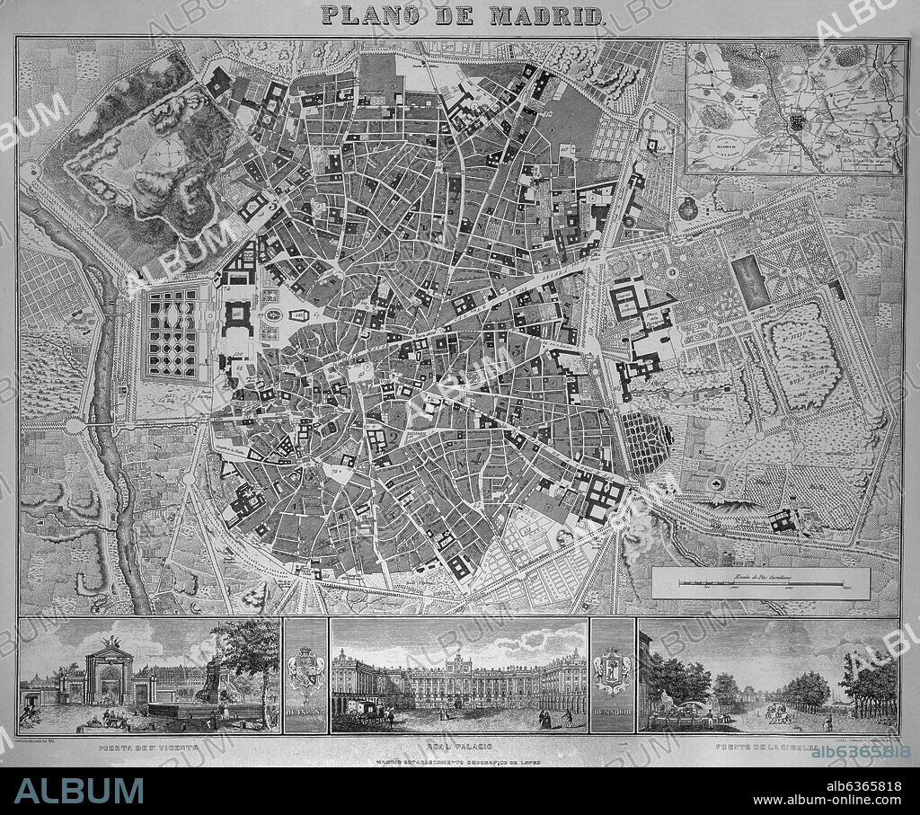 PEDRO TEIXEIRA (1592-1662) PEDRO TEXEIRA. PLANO DE MADRID - SIGLO XVII.