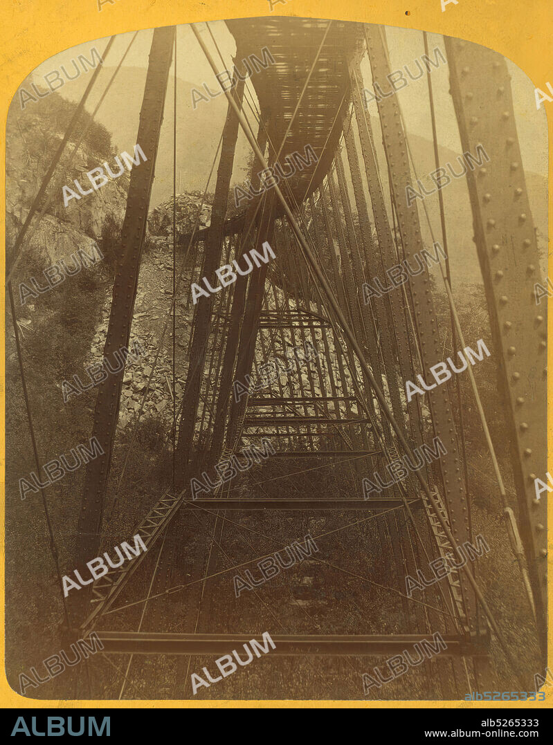 Frankenstein Trestle, P. & O.R.R., White Mts. Notch., G. H. Aldrich & Co., Portland & Ogdensburg Railroad Company, Railroads, Trestles, New Hampshire, Crawford Notch (N.H.), White Mountains (N.H. and Me.).