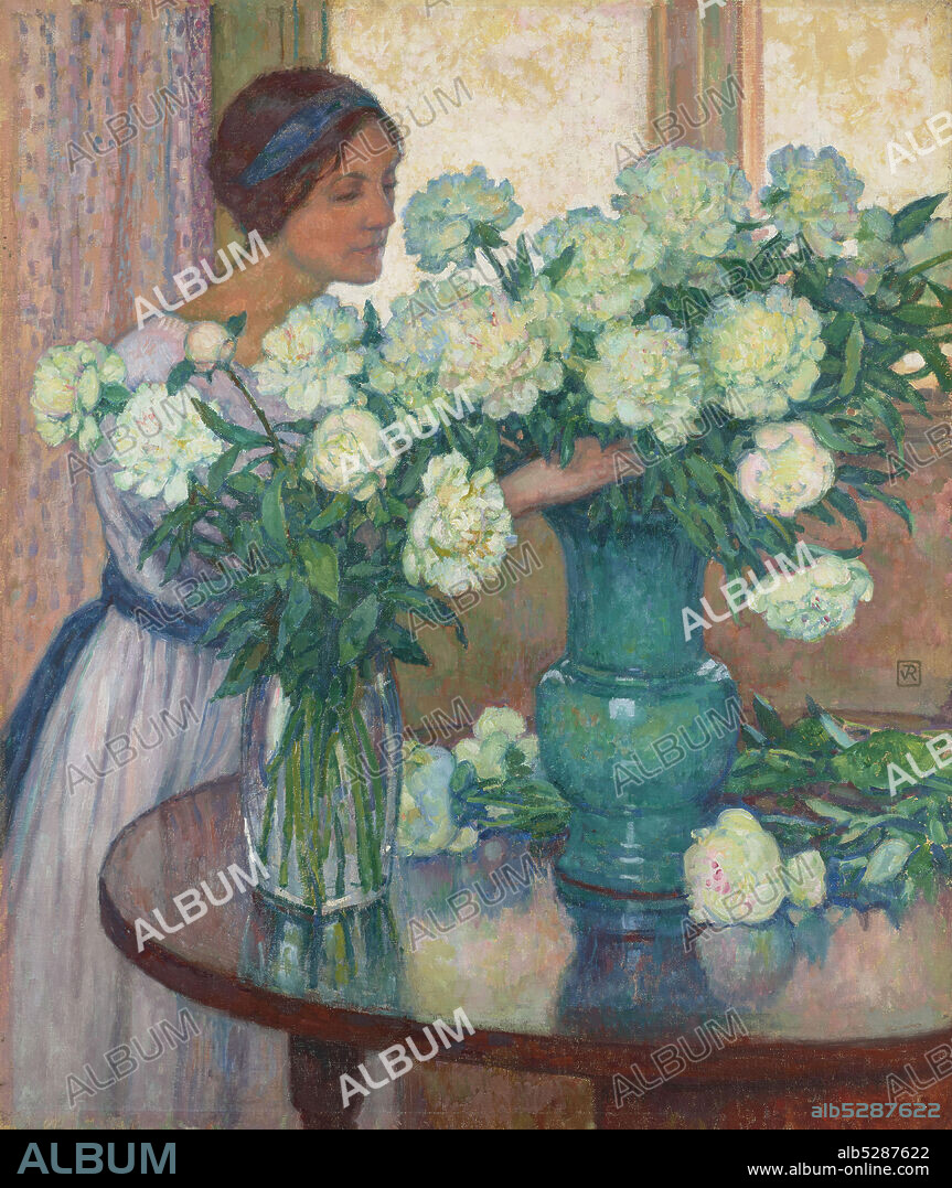 THÉO VAN RYSSELBERGHE. Les Pivoines blanches (White peonies).