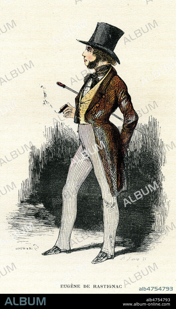 Eugene de Rastignac. Illustration de GAVARNI (1804-1866) reprise vers 1890 dans le Pere Goriot d'Honore de BALZAC (1799-1850). Credit : Collection Jonas/Kharbine-Tapabor.