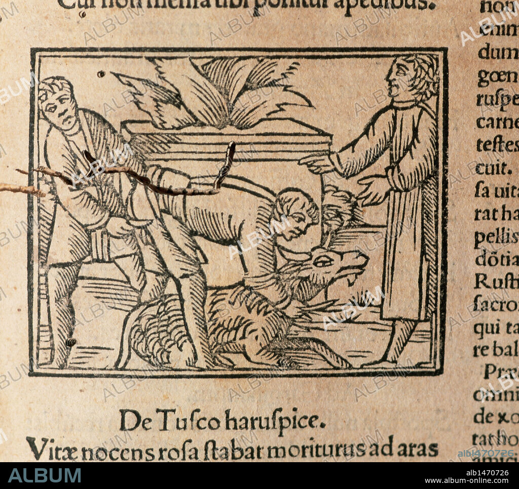 Detail of the book Epigrams by Martial (40-104), latin poet. Latin edition. Venice. 1514.