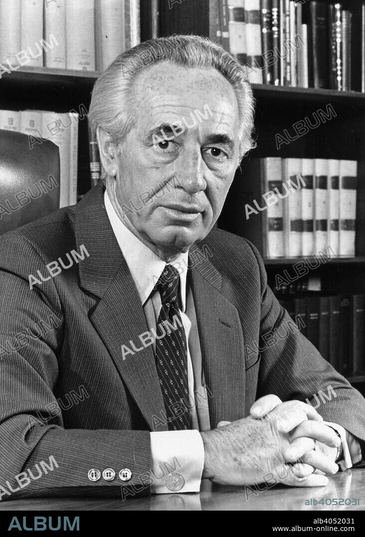 Shimon Peres (1923- ), Deputy Prime Minister of Israel and Labour Party leader.